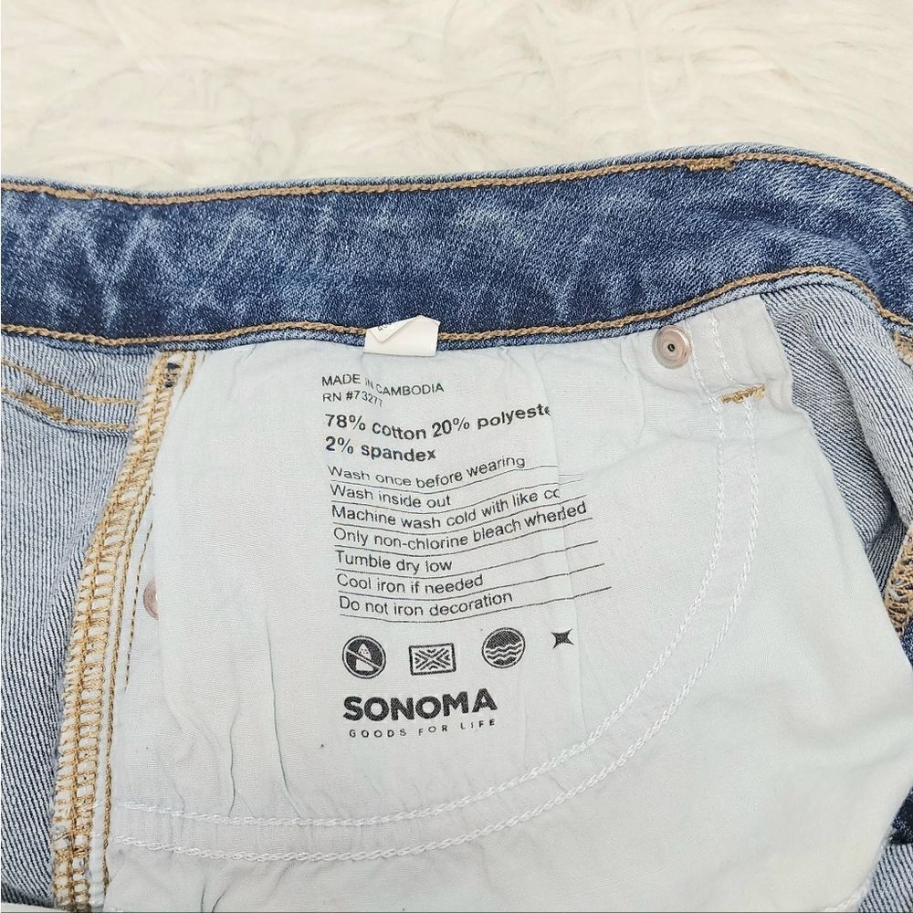 Sonoma skirt women's size 12 denim jean - Picture 5 of 6